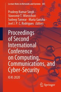 Cover image: Proceedings of Second International Conference on Computing, Communications, and Cyber-Security 9789811607325