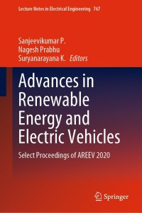 Cover image: Advances in Renewable Energy and Electric Vehicles 9789811616419