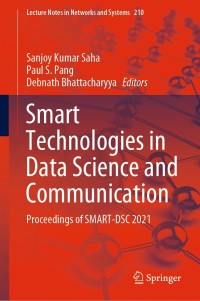 Cover image: Smart Technologies in Data Science and Communication 9789811617720