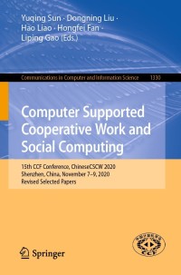 Cover image: Computer Supported Cooperative Work and Social Computing 9789811625398