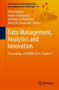 Imagen de portada: Data Management, Analytics and Innovation 9789811629334