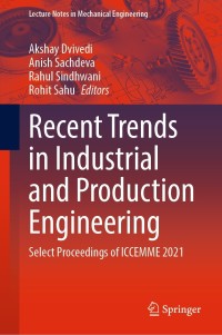 Omslagafbeelding: Recent Trends in Industrial and Production Engineering 9789811633294