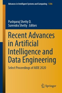Cover image: Recent Advances in Artificial Intelligence and Data Engineering 9789811633416
