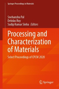 Cover image: Processing and Characterization of Materials 9789811639364