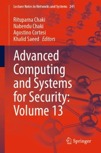 Cover image: Advanced Computing and Systems for Security: Volume 13 9789811642869