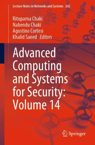 Imagen de portada: Advanced Computing and Systems for Security: Volume 14 9789811642937