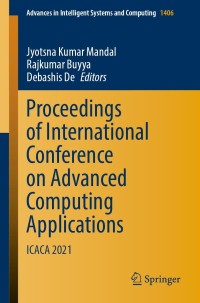 Imagen de portada: Proceedings of International Conference on Advanced Computing Applications 9789811652066