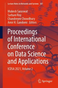 Imagen de portada: Proceedings of International Conference on Data Science and Applications 9789811653476