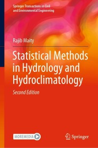 Cover image: Statistical Methods in Hydrology and Hydroclimatology 2nd edition 9789811655166