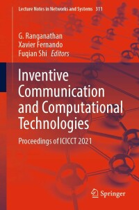 Cover image: Inventive Communication and Computational Technologies 9789811655289