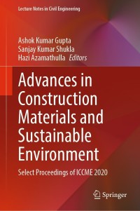 صورة الغلاف: Advances in Construction Materials and Sustainable Environment 9789811665561