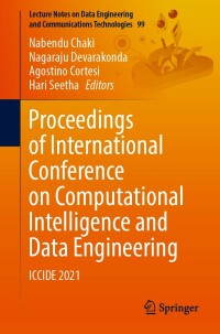 Imagen de portada: Proceedings of International Conference on Computational Intelligence and Data Engineering 9789811671814