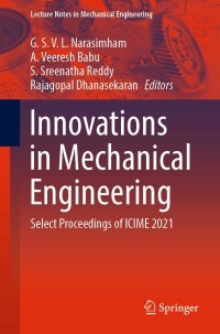 Imagen de portada: Innovations in Mechanical Engineering 9789811672811