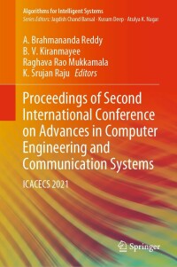 Cover image: Proceedings of Second International Conference on Advances in Computer Engineering and Communication Systems 9789811673887