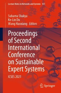 Imagen de portada: Proceedings of Second International Conference on Sustainable Expert Systems 9789811676567