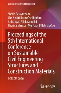 Imagen de portada: Proceedings of the 5th International Conference on Sustainable Civil Engineering Structures and Construction Materials 9789811679230