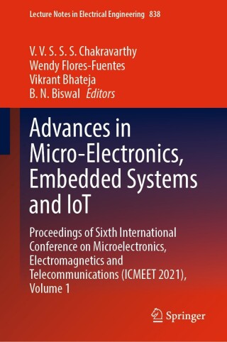 Cover image: Advances in Micro-Electronics, Embedded Systems and IoT 9789811685491