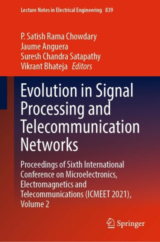 Imagen de portada: Evolution in Signal Processing and Telecommunication Networks 9789811685538