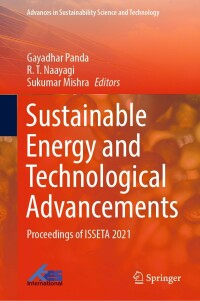 Immagine di copertina: Sustainable Energy and Technological Advancements 9789811690327