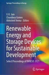Cover image: Renewable Energy and Storage Devices for Sustainable Development 9789811692796