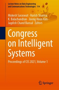 Cover image: Congress on Intelligent Systems 9789811694158