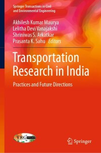صورة الغلاف: Transportation Research in India 9789811696350