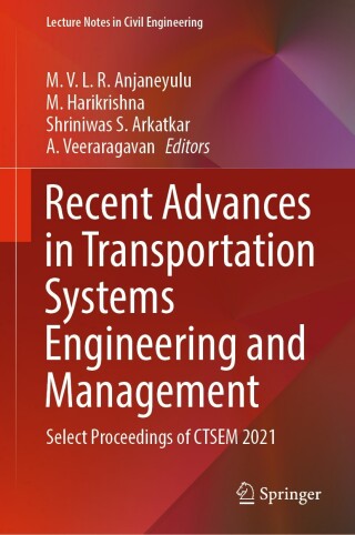Imagen de portada: Recent Advances in Transportation Systems Engineering and Management 9789811922725