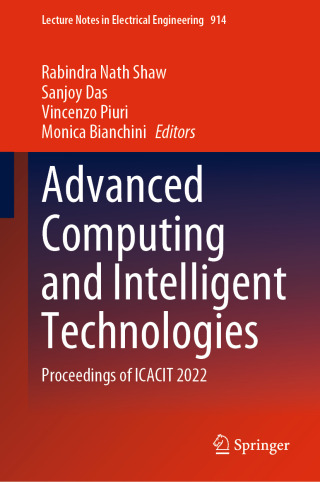 Imagen de portada: Advanced Computing and Intelligent Technologies 9789811929793