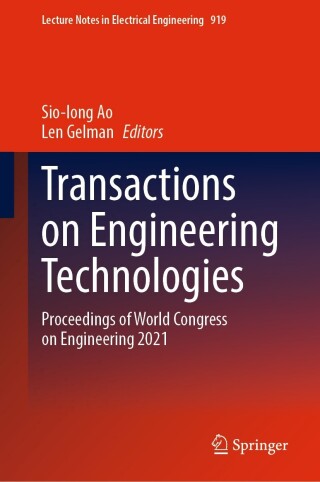 Imagen de portada: Transactions on Engineering Technologies 9789811935787