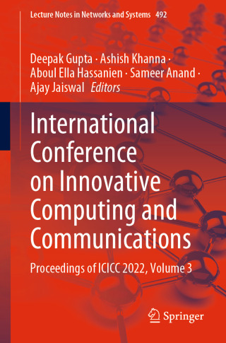 Cover image: International Conference on Innovative Computing and Communications 9789811936784