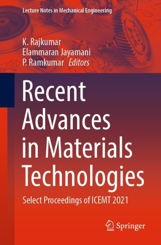 Imagen de portada: Recent Advances in Materials Technologies 9789811938948