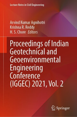 Cover image: Proceedings of Indian Geotechnical and Geoenvironmental Engineering Conference (IGGEC) 2021, Vol. 2 9789811947308