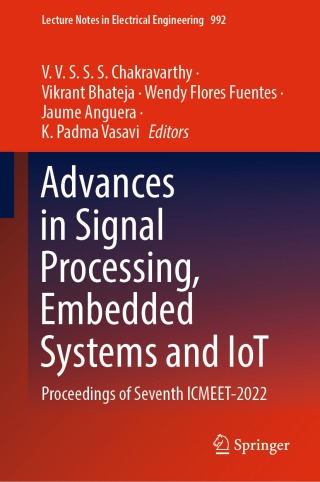 Imagen de portada: Advances in Signal Processing, Embedded Systems and IoT 9789811988646