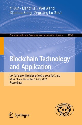 Cover image: Blockchain Technology and Application 9789811988769