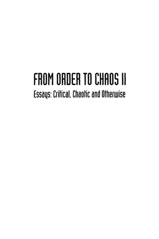 Omslagafbeelding: FROM ORDER TO CHAOS II             (V32) 9789810234331