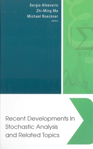 Cover image: RECENT DEVELOPMENTS IN STOCHASTIC ANAL.. 9789812561046