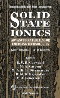 Imagen de portada: SOLID STATE IONICS 9789812568779