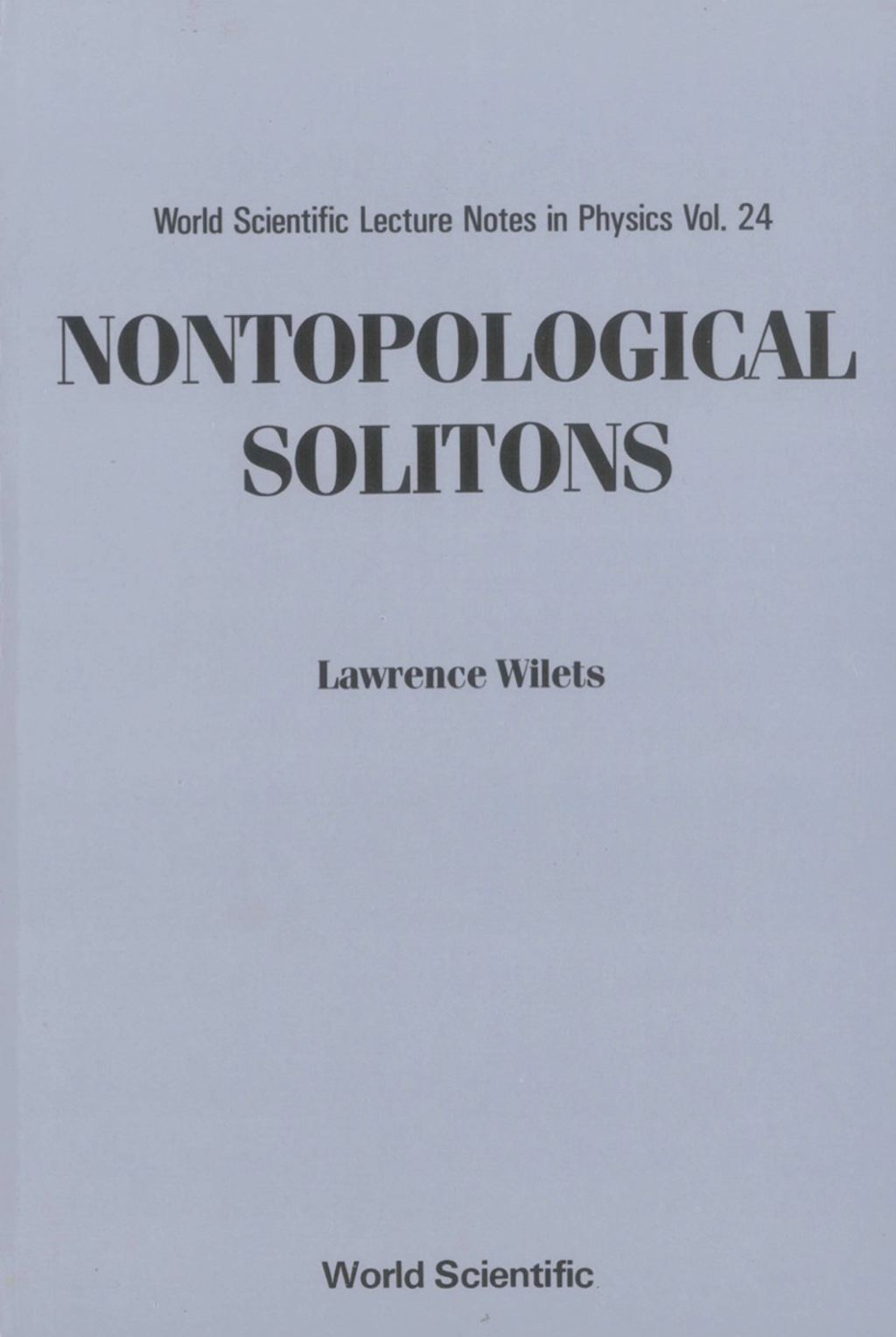 Nontopological Solitons 1st Edition