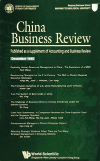 Cover image: CHINA BUSINESS REVIEW 1995: A SUPPLEMENT OF THE ACCOUNTING AND BUSINESS REVIEW 9789810225773