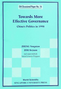 Cover image: TOWARDS MORE EFFECTIVE GOVERNANCE(NO.16) 9789810239237