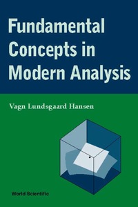 صورة الغلاف: Fundamental Concepts In Modern Analysis 2nd edition 9789810238940