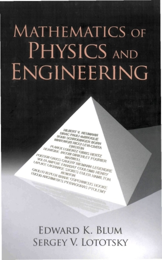 Imagen de portada: Mathematics of Physics and Engineering 9789812566218