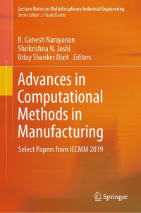 Imagen de portada: Advances in Computational Methods in Manufacturing 9789813290716
