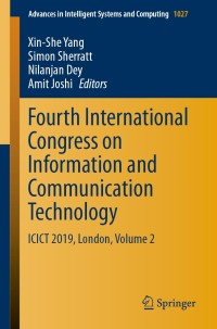 Cover image: Fourth International Congress on Information and Communication Technology 9789813293427