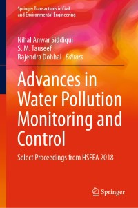 Cover image: Advances in Water Pollution Monitoring and Control 1st edition 9789813299559