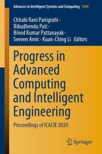 Titelbild: Progress in Advanced Computing and Intelligent Engineering 9789813342989