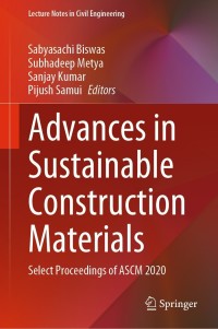 Cover image: Advances in Sustainable Construction Materials 9789813345898