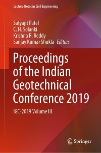 Cover image: Proceedings of the Indian Geotechnical Conference 2019 9789813364431