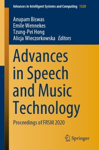 Cover image: Advances in Speech and Music Technology 9789813368804