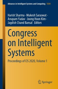 Imagen de portada: Congress on Intelligent Systems 9789813369801